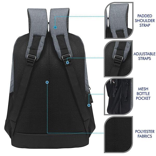 Dark Grey Customized Priority 12 litres Casual Backpack