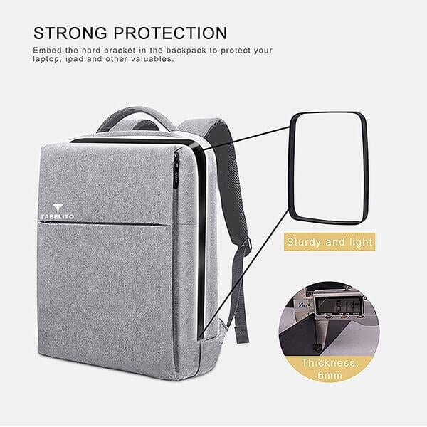 Customized Grey Laptop Bag 15.6 inch, 35 L Water Resistant
