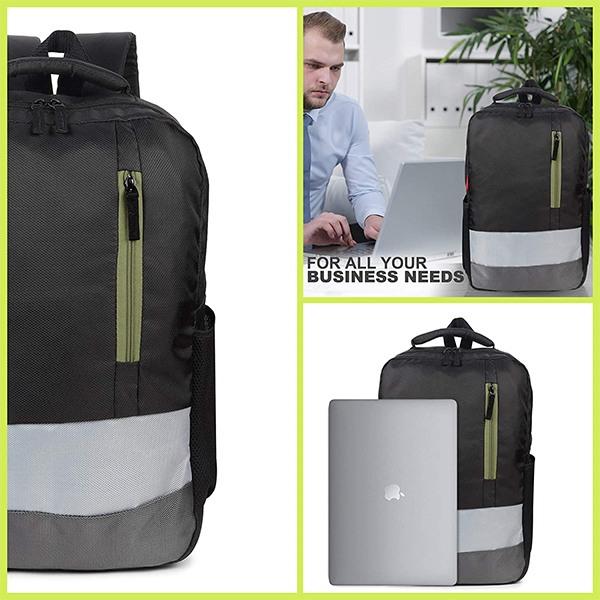 Black Customized 15.6 Inch Laptop Backpack, Office Bag, Business Bag, Unisex Travel Backpack, Water Resistant Material