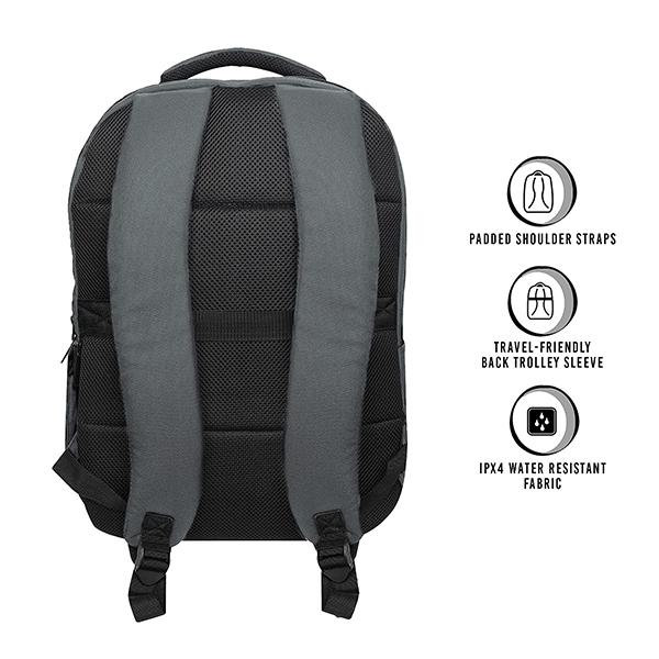 Black Customized 30 Litres Casual Dual Compartment Water Resistant Laptop Backpack
