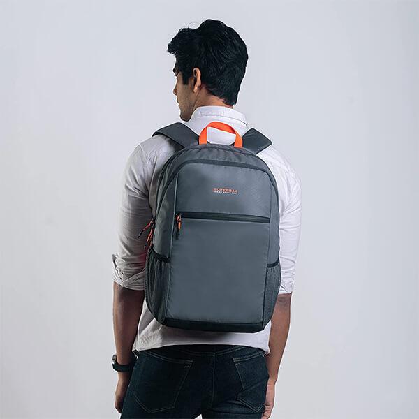 Grey-Orange Customized Superbak 30 Ltrs Laptop Backpack