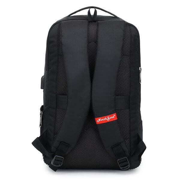 Black Customized 34 Litres Stylish Backpack with USB Charging, Waterproof Material, Fits Laptop upto 15.6