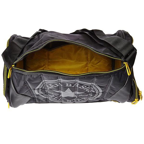 Black and Yellow Customized Gear Travel Duffel Polyester Gym Bag