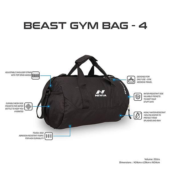 Black Customized Gym Bag