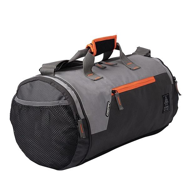 Grey And Orange Customized Training Travel Bag