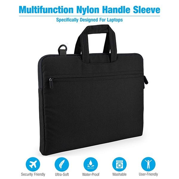 Black Customized AirCase Laptop Bag Sleeve Cover Pouch for 13-Inch, 14-Inch Laptop