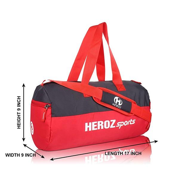Black and Red Customized Heroz Young 26 Liters Gym Bag with Shoe compatment