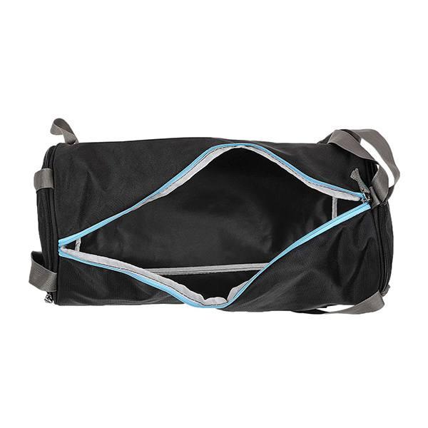 Black Customized Polyester 42 cms Gym Bag (Capacity -18 Liters, Weight - 348 grams, Dimensions -42 cm x 23 cm x 23cm)