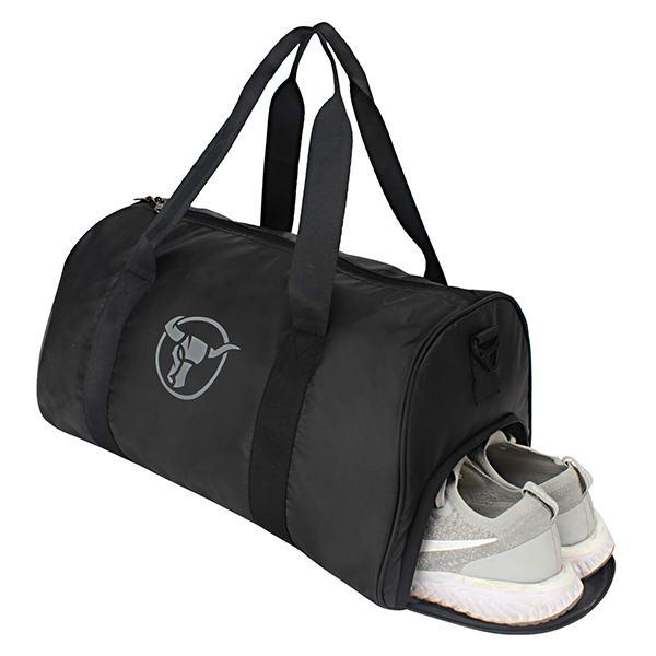 Black Customized Urban Tribe Gym Bag with Separate Shoe Compartment (L 18