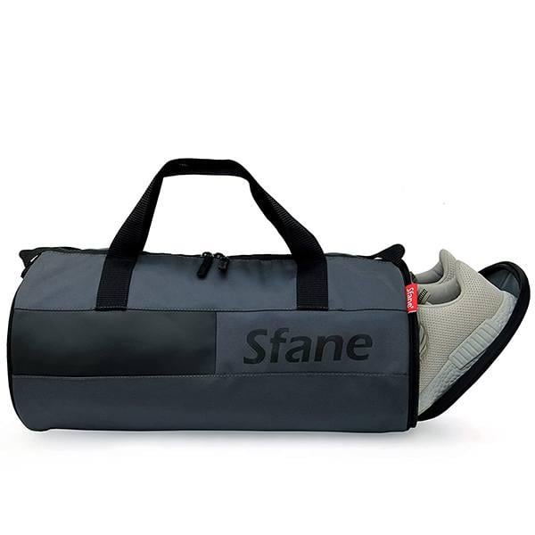 Black Customized Polyester 9.84 inches Duffle Gym Bag with Separate Shoes Compartment