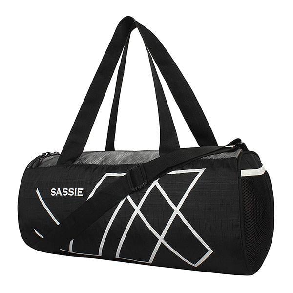 Black Customized Polyester 8.66 inches Soft Duffle Bag