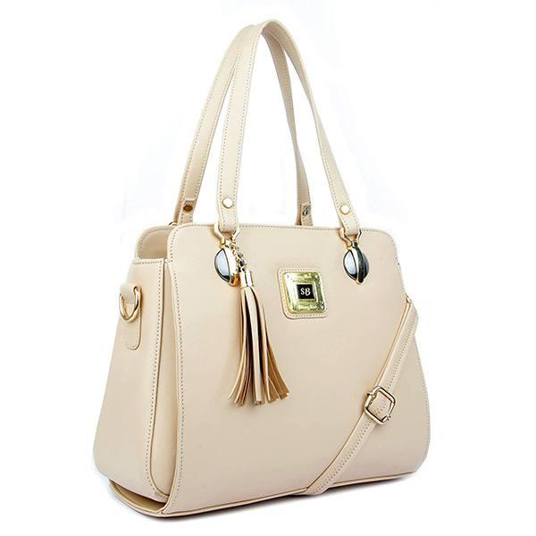 Cream Customized Stylish Satchels Handbag Purse
