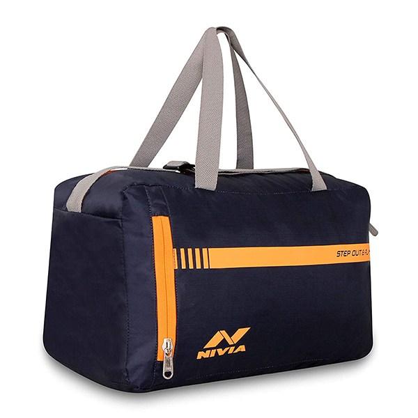 Navy And Orange Customized Gym Bag