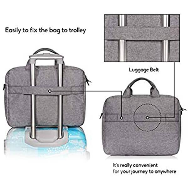 Grey Wesley Customized Office Laptop Sling Bag