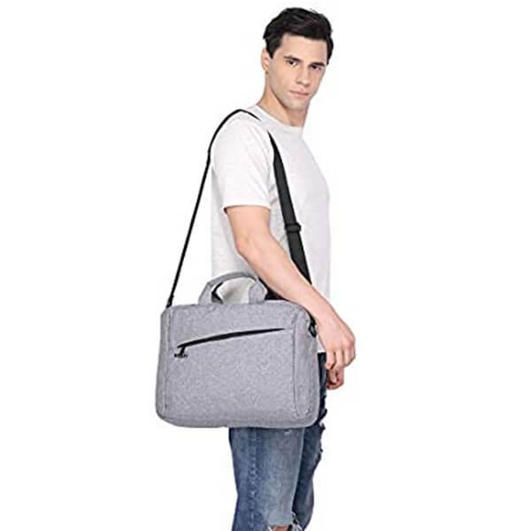 Grey Wesley Customized Office Laptop Sling Bag