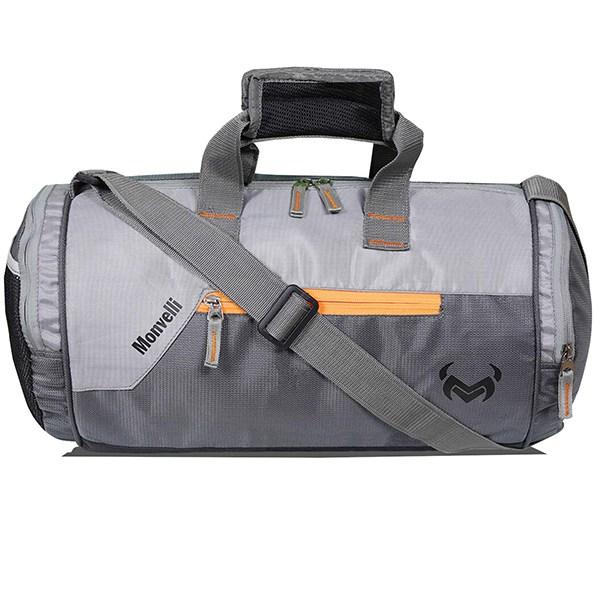 Grey Customized Gym Polyester Duffle Bag