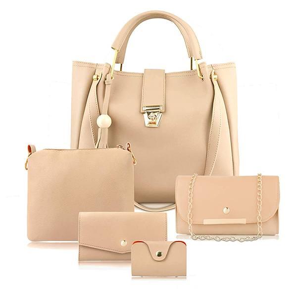 Beige Customized Handbag (Set of 5)