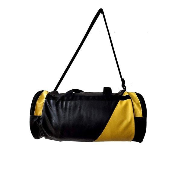 Yellow Customized Faux Leather Gym Bag