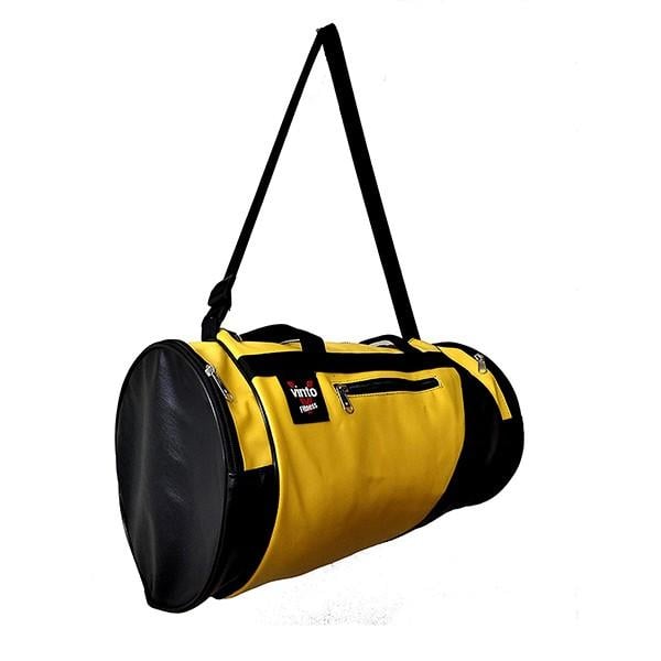 Yellow Customized Faux Leather Gym Bag