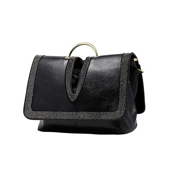 Black Customized Casual Women Handbag with Strap