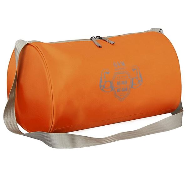 Orange Customized TUFFGEAR Polyester 17 Inches Gym Duffle Bag