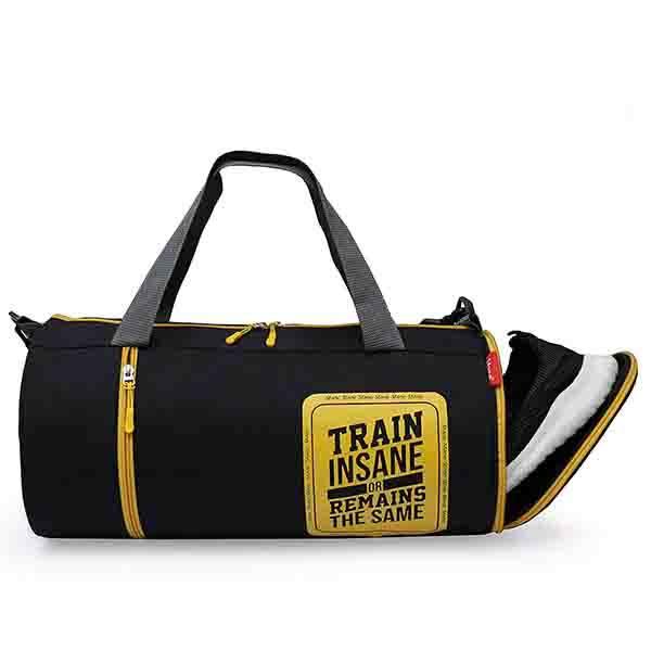 Yellow Customized Trendy Duffel Bag with extra Shoe Compartment