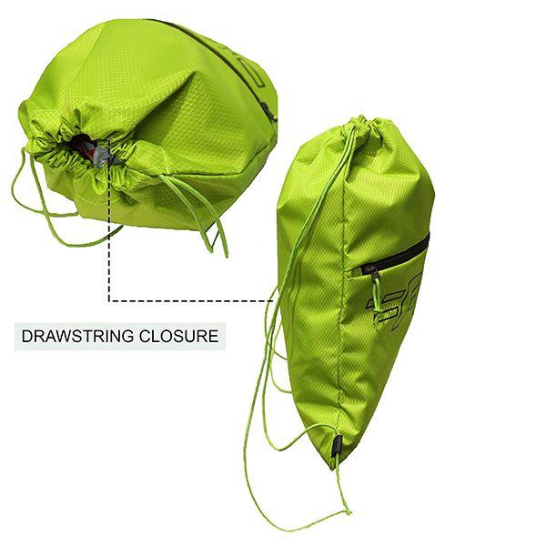 Green Customized F Gear Drawstring Gym Bag (Dimensions - 17’’x 13’’)