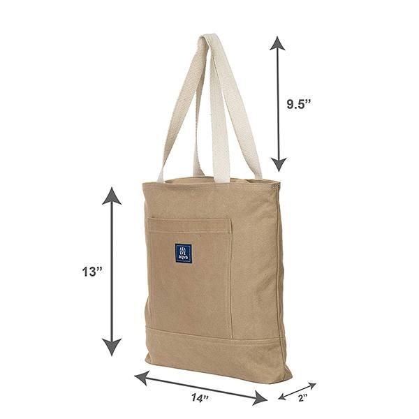 Sand Customized Tote Shoulder Bag With Top Zip