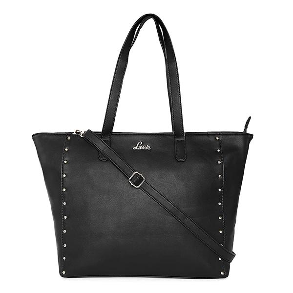 Black Customized Lavie Tote Ladies Handbag (Large)