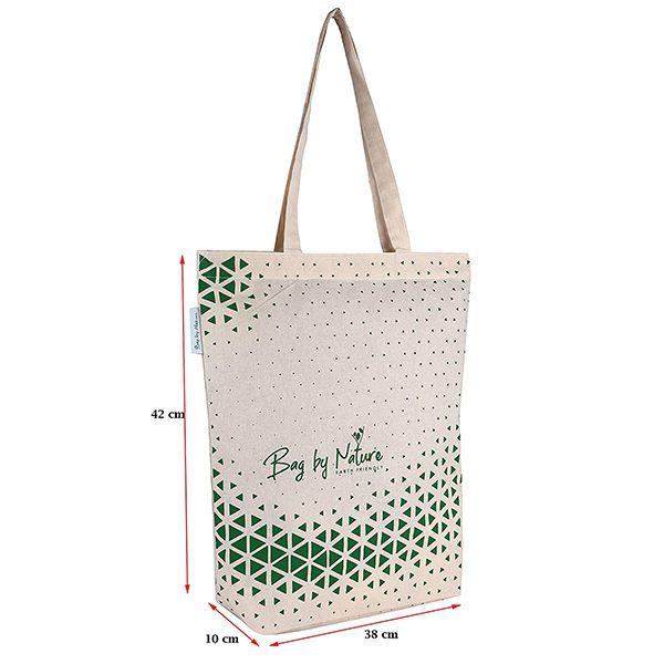 Off White Customized Reusable Ecofriendly Shopping Zipper Carry Bag