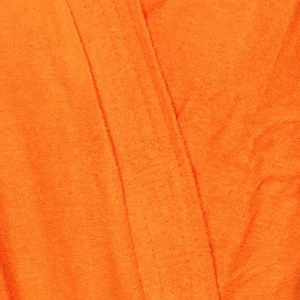Orange Customized Unisex Bathrobe Gown In 100% Cotton Soft Terry Towel
