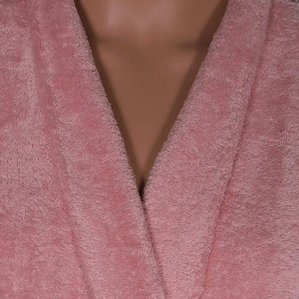 Rose Pink Customized Bathrobe for Women Solid Colour
