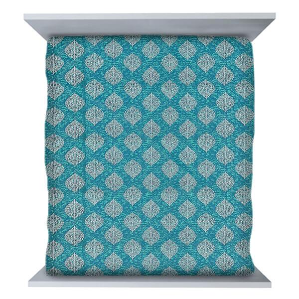 Sea Green Customized Double Bedsheet with 2 Pillow Covers