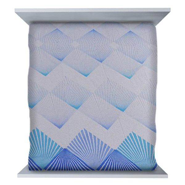 White and Blue King Bedsheet with 2 Pillow Covers