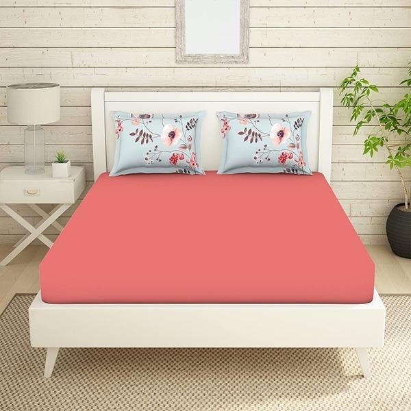 Coral Customized Double Bedsheet Air Purifying Anti-Bacterial