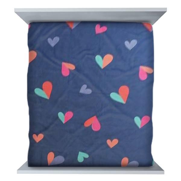 Heart Shape Customized Pure Cotton Double Bedsheet with 2 Pillow Covers