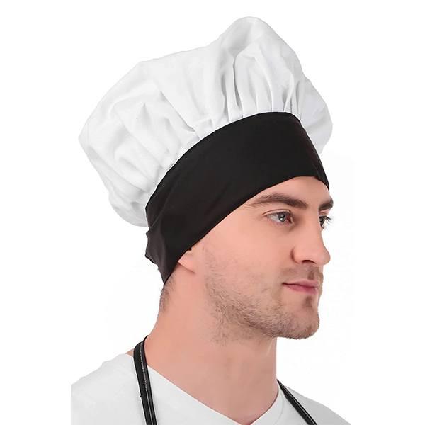 White Black Customized Adjustable Unisex Hotel Cafe Chef Cap Hat for Kitchen