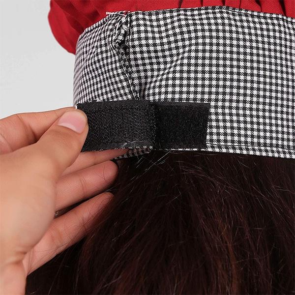 Red Black Customized Adjustable Unisex Chef Cap Hat