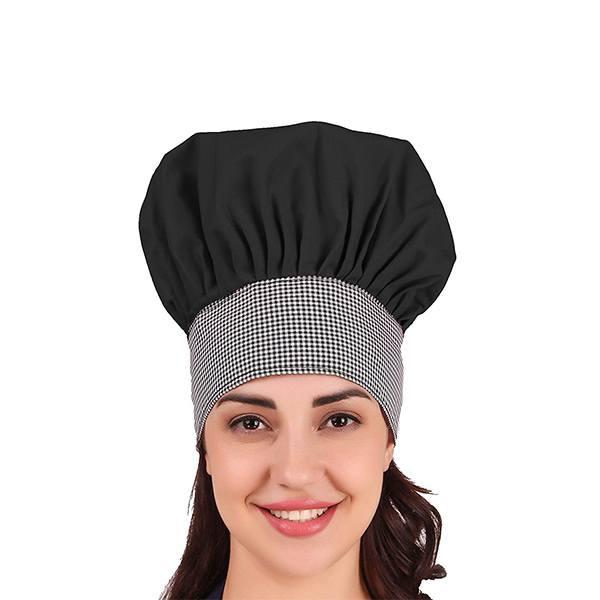 Black Customized Adjustable Unisex Chef Cap Hat