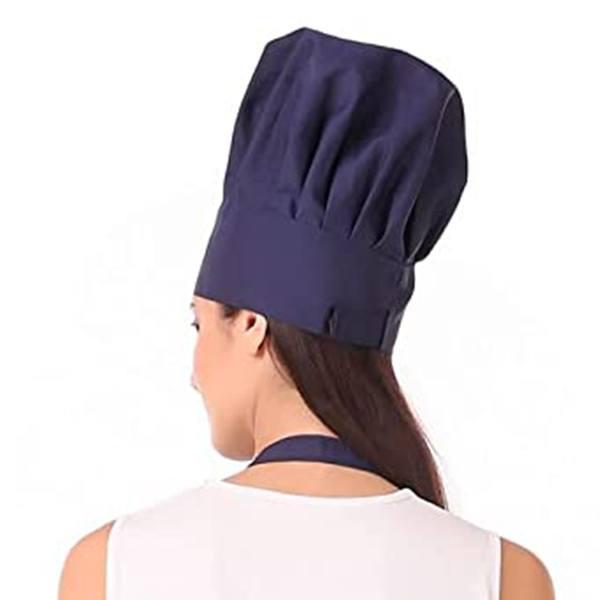 Navy Blue Customized Adjustable Unisex Cooking Chef Cap Hat