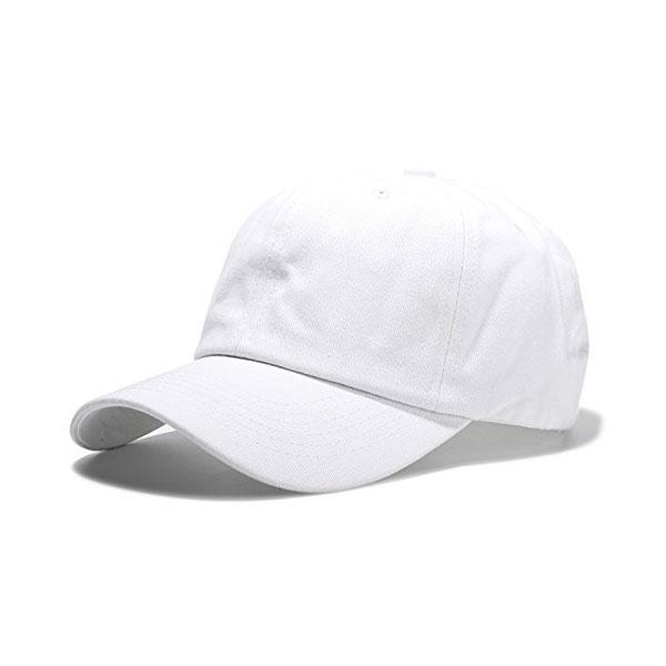 White Customized Unisex Baseball Cap Cotton Plain Adjustable Men and Women Casual Formal Cap
