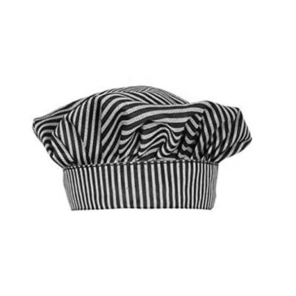 Grey Black Customized Comfortable Elastic Design Adjustable Kitchen Baker Chef Cap Hat