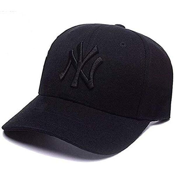 Black Customized Unisex NY Sports Cap