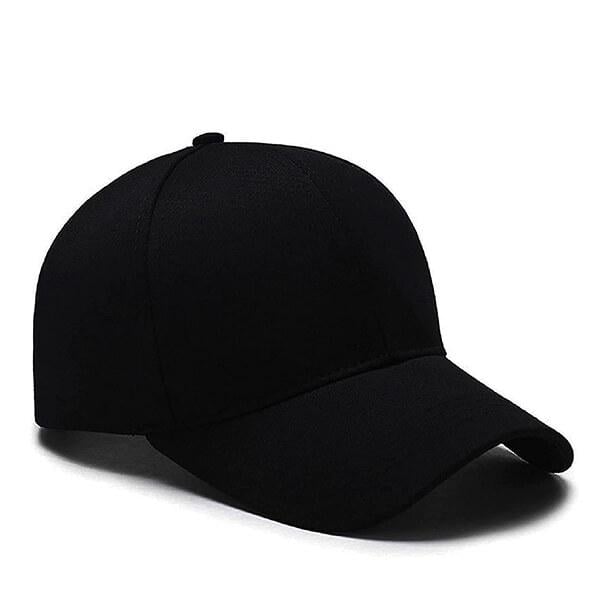Black Customized Unisex Solid Baseball Cap