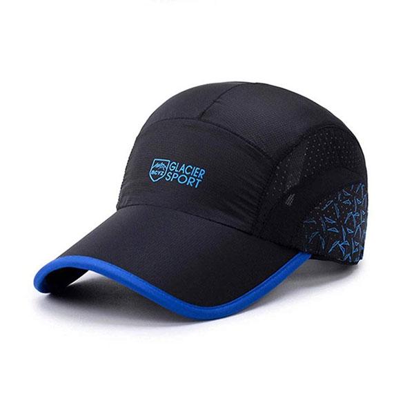 Black Customized Summer Breathable Mesh Baseball Cap Quick Drying Hat for Men, UV Protection Outdoor Cap