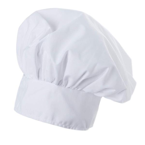 White Customized Unisex Adjustable Elastic Baker Hat