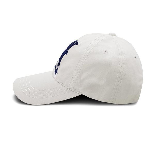 White Customized Solid Baseball Casual Sports Adjustable Cap