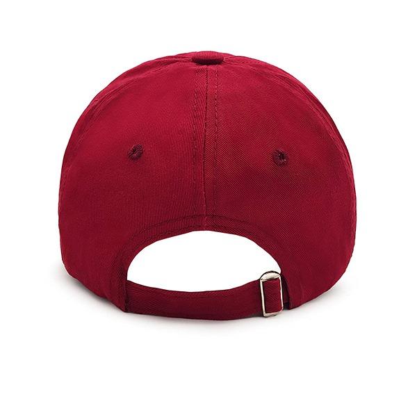 Red Customized Solid Baseball Casual Sports Adjustable Cap