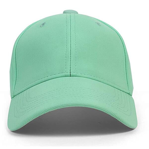 Mint Green Customized Stylish Solid Colour Snapback Baseball Unisex Cap With Adjustable Buckle (Suitable for Head Size 54-60cm)
