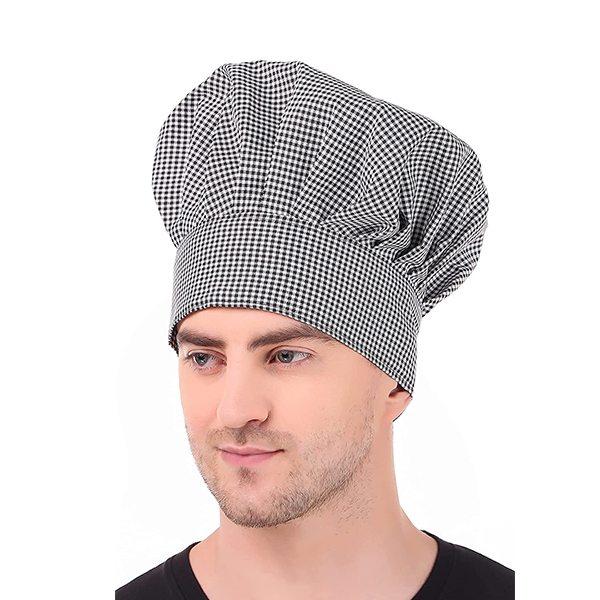 Black White Customized Adjustable Chef Cap Hat (Pack of 5)